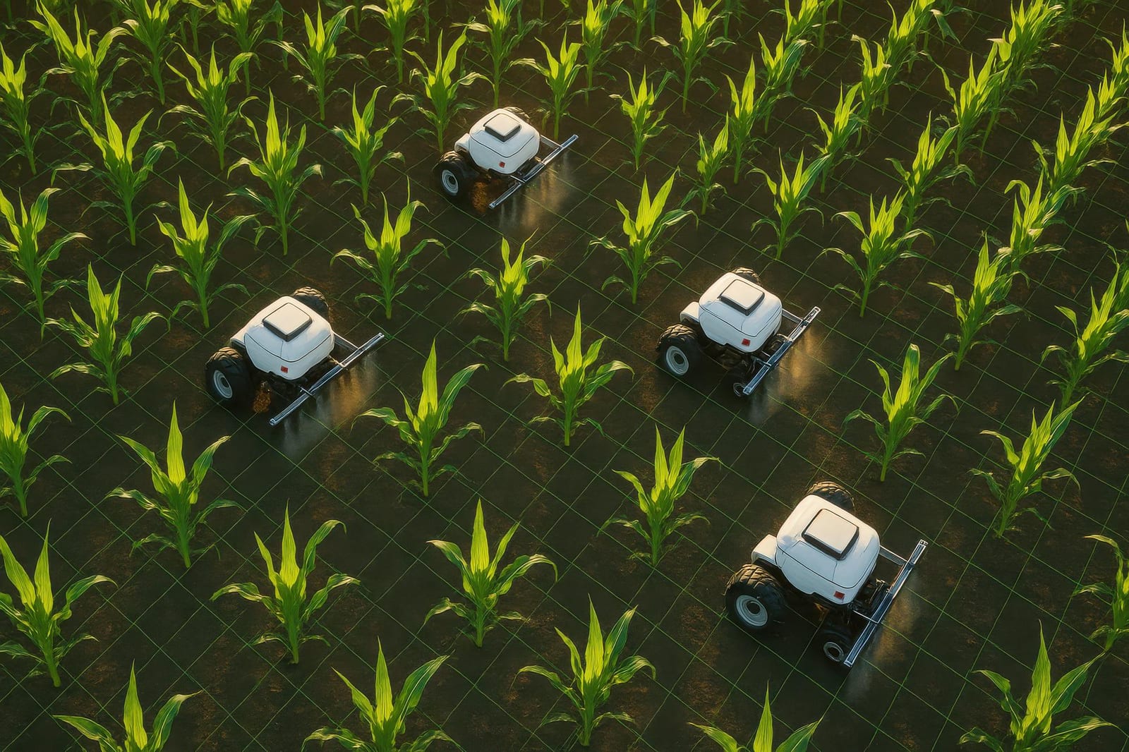 Equipamento de sensoriamento agrícola sobre lavoura de milho